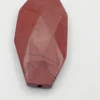 Jaspa rouge ovale irrégulier facetté – Image 2