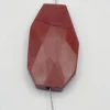 Jaspa rouge ovale irrégulier facetté – Image 3