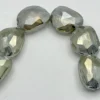 Cristal (verre) galet facetté irrégulier